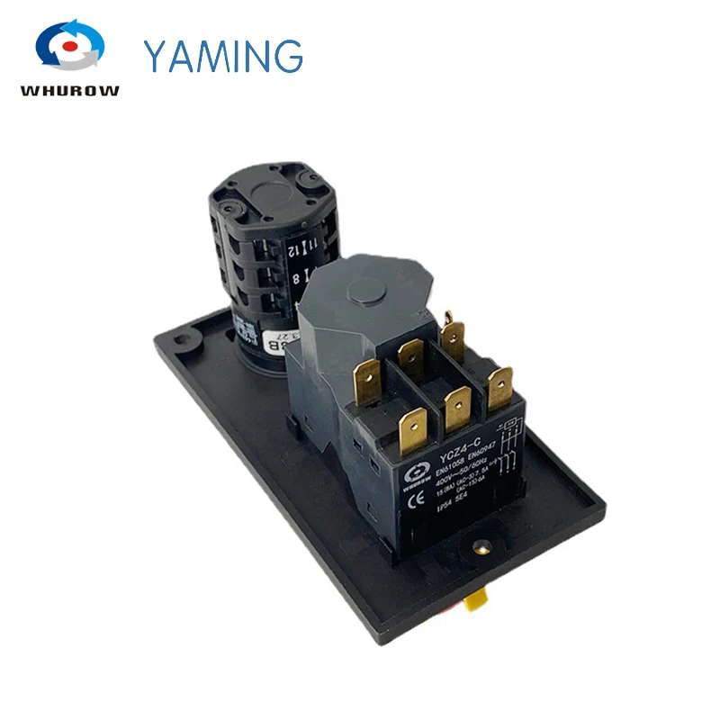 Electromagnetic Switch 400V 7 Pins Rotary Combined With Protection Cover Lock Waterproof Reset Push Button YCZ4-C