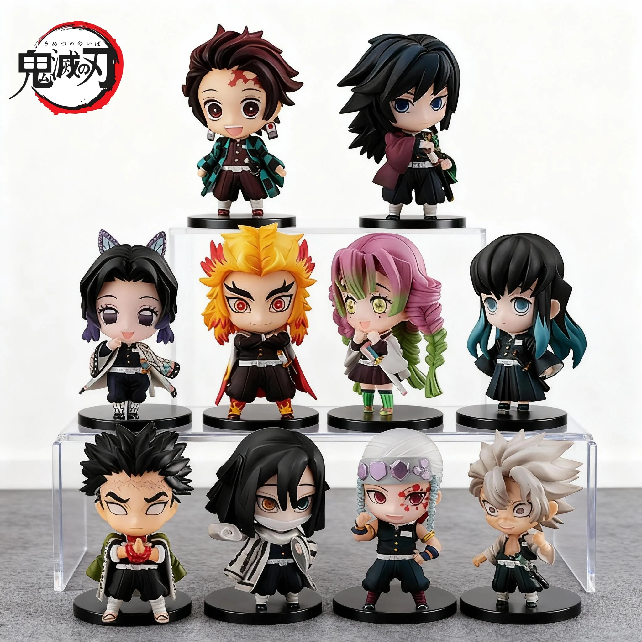 

Набор фигурок в версии Demon Slayer Q — милый Tanjiro, Nezuko, аниме-модель, игрушечные фигурки, идеальный подарок для фанатов Kimetsu no Yaiba