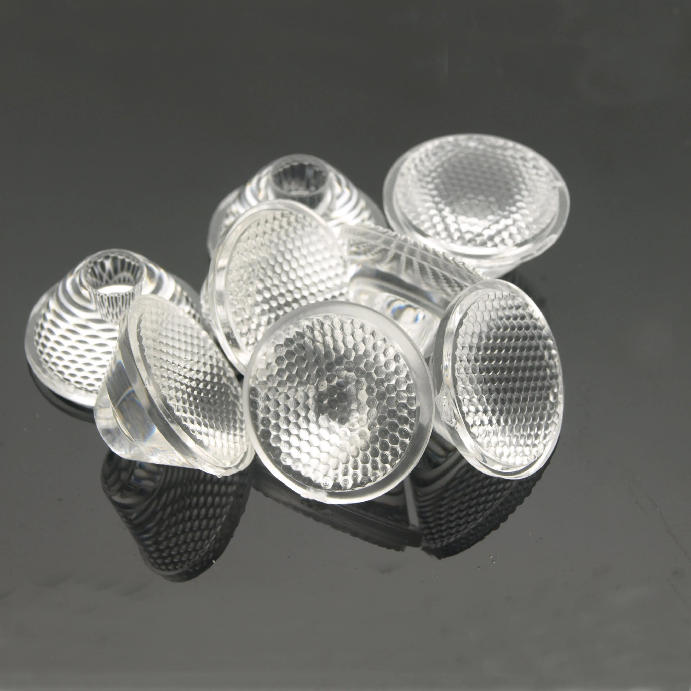 20mm 5/8/10/25/30/60/90/120 stopni optyczny PMMA LED obiektyw reflektor kolimator dla 1W 3W 5W lampa LED żarówka E27 MR16 GU10