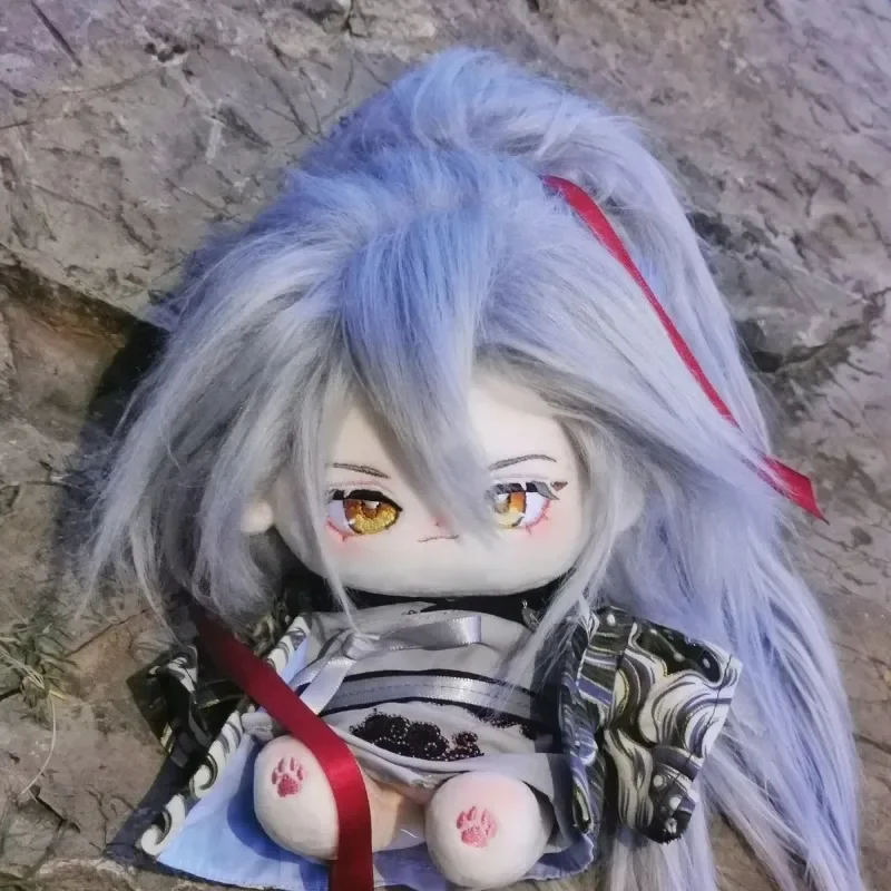 20cm anime honkai: star rail jing yuan plushie figura cosplay pelúcia vestir-se boneca peruca de seda de alta temperatura brinquedos para fãs presentes