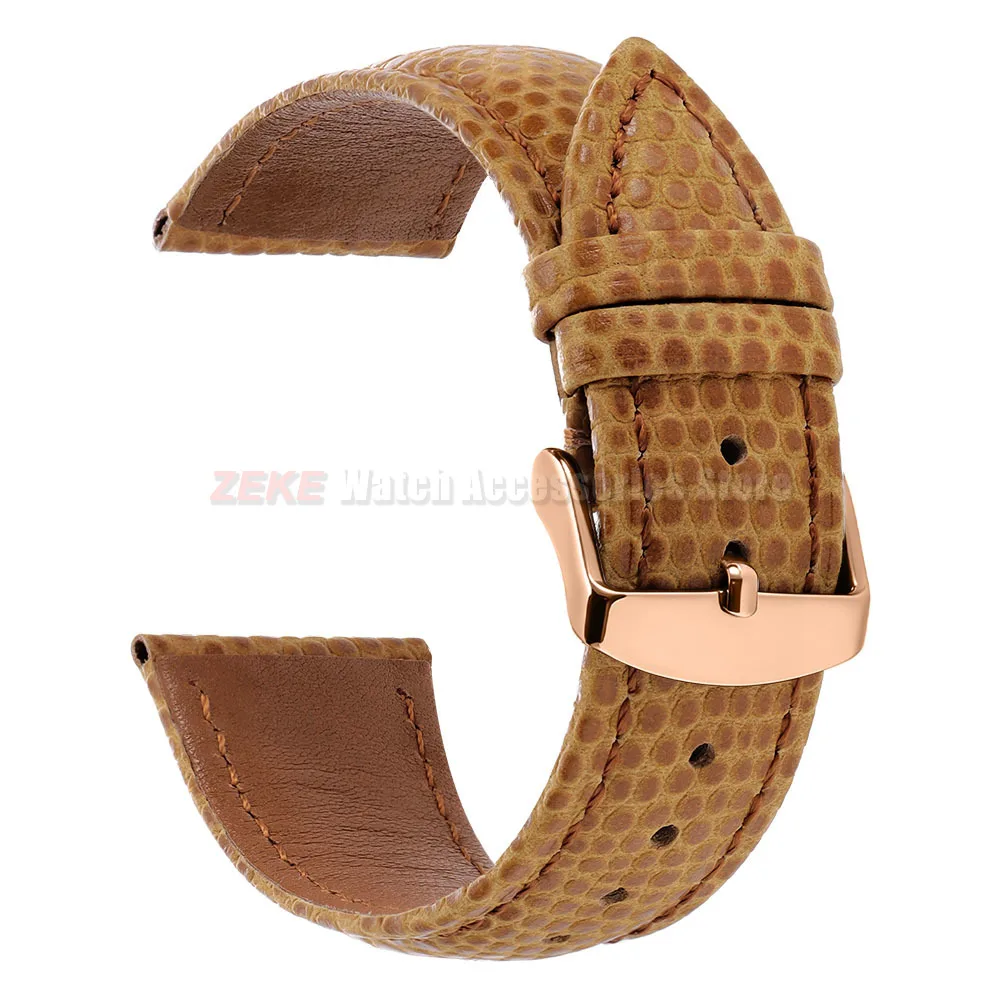 Echtleder-Uhrenarmband mit Eidechsenmuster, Wasserdicht, Schnellverschluss, Lederband 16/18mm 20mm 22mm Universeller Ersatz-Armbandriemen – Detail 18