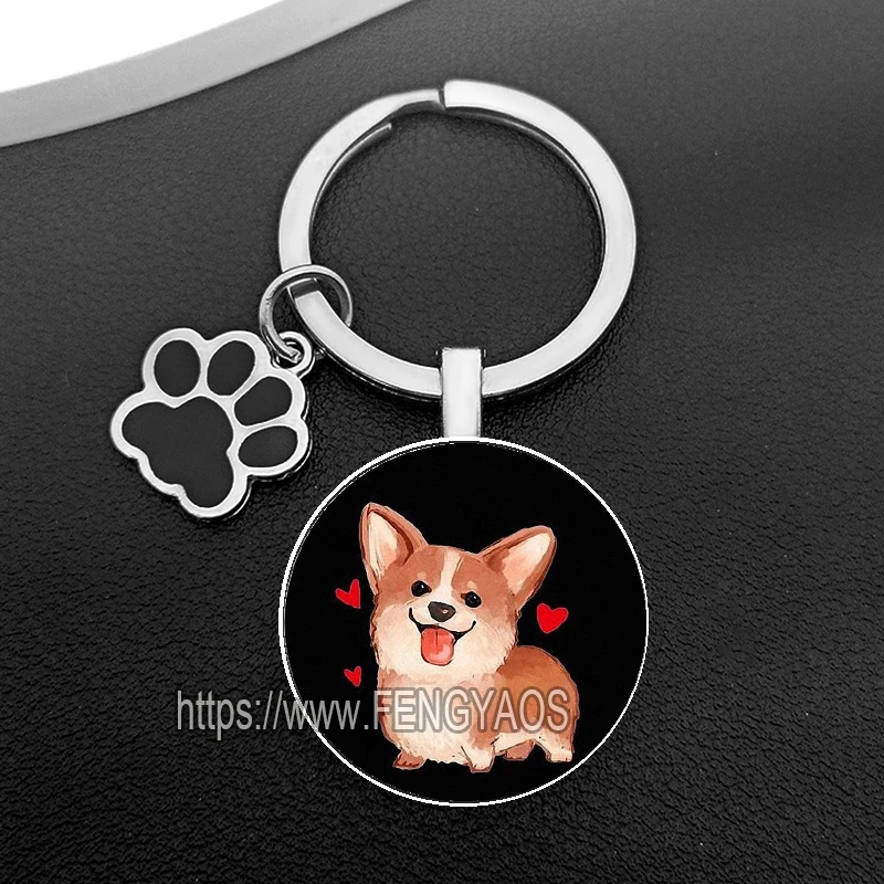 Cute Corgi Keychains Women Cute Dog Key Chains House Lovely Puppy Key Holder for Keys Gift for Birthday