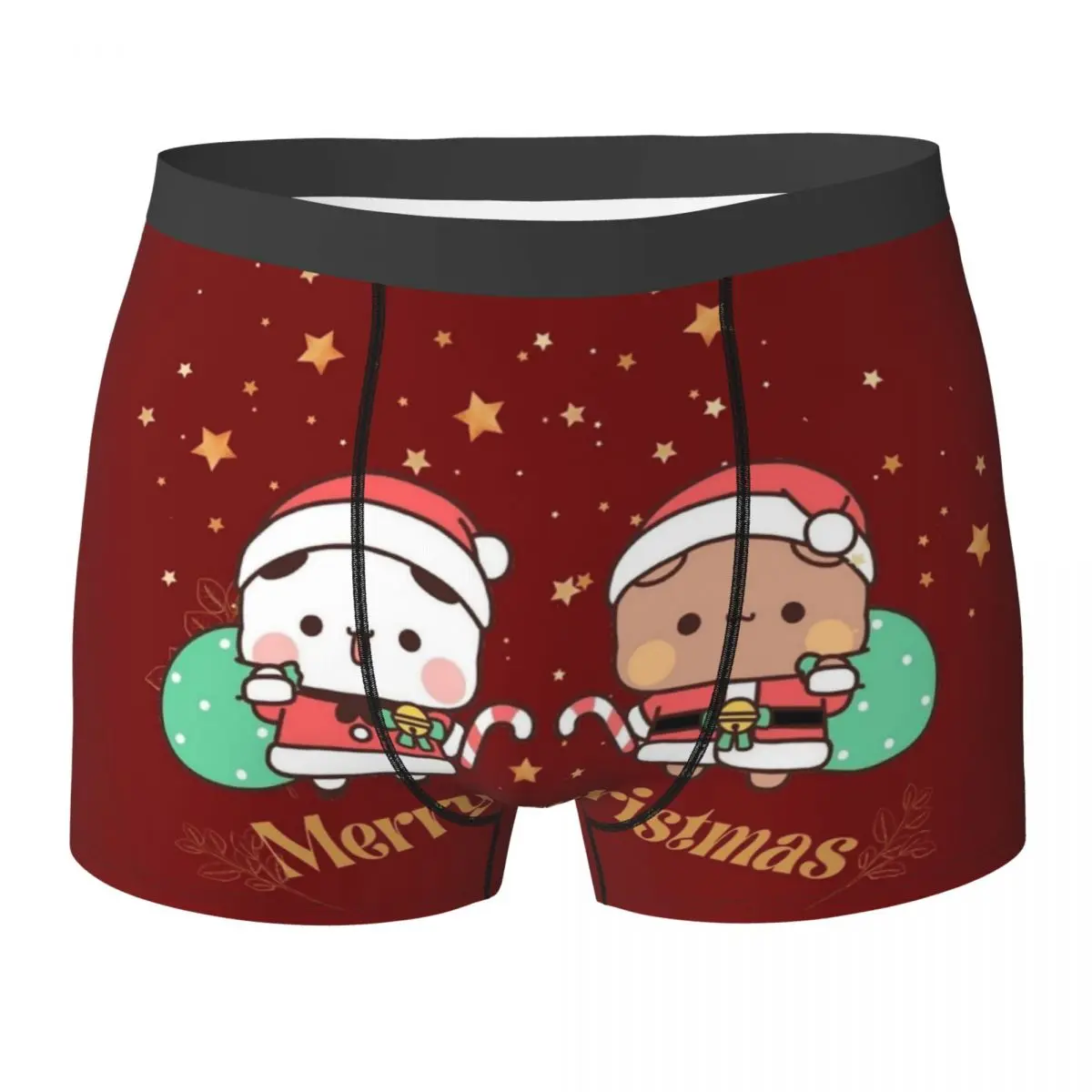 

Bubu And Dudu Merry Christmas Tree Santa Underwear Print Trunk High Quality Males Panties Comfortable Shorts Briefs Gift Idea