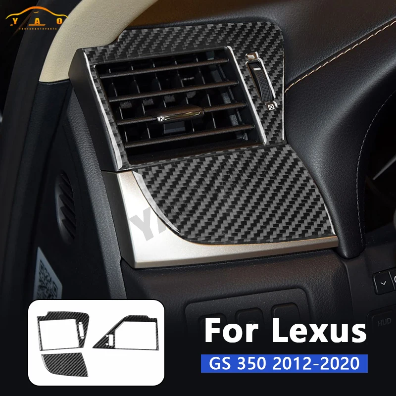 

Car Sticker For Lexus GS 2012 2013 2014 2015 2016 2017 2018 -2021 Carbon Fiber Air Vents Decoration Frame Trim Cover Accessories