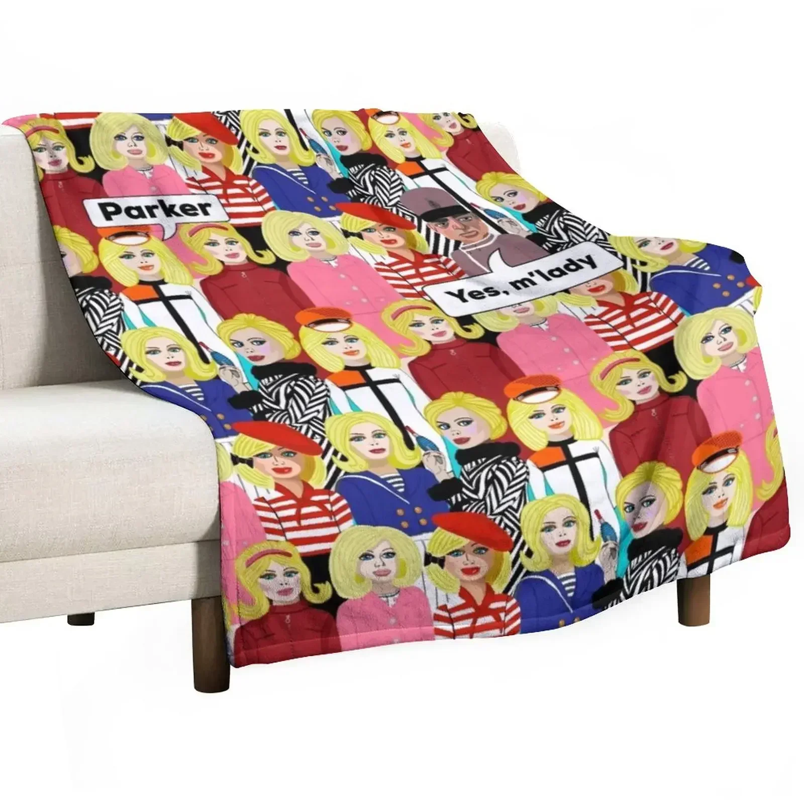 Thunderbirds Lady Penelope Style and Parker Throw Blanket warm winter sofa bed Flannel Fabric Blankets