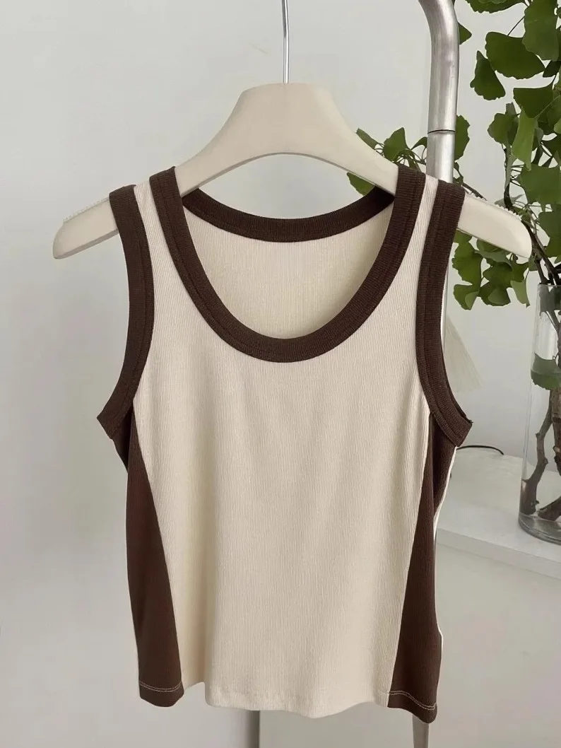 

Женская майка из чистого хлопка, облегающая внутренняя одежда, новинка лета, верхняя одежда больших размеров, топ без рукавов