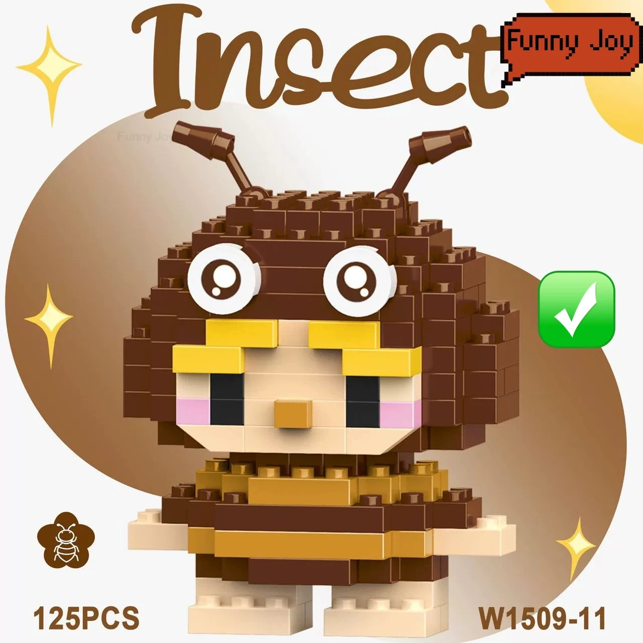 Leuke insecten microdieren bouwstenen 3D diamantmodel BEE slaksteen DIY stadsbouwspeelgoed voor kinderen kindercadeau