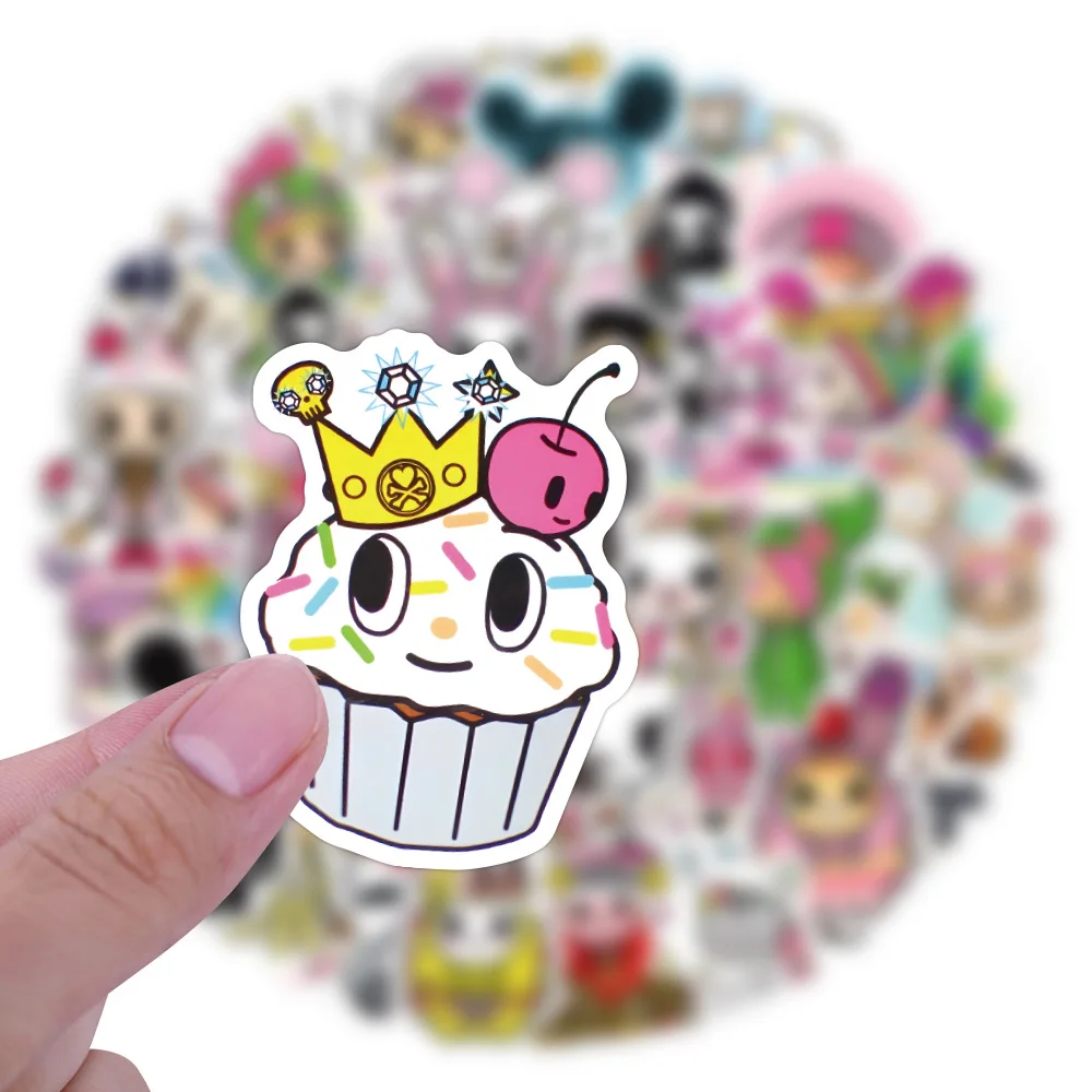 50 個漫画 Tokidoki Taoqi 落書き装飾スーツケースギター防水カップステッカー