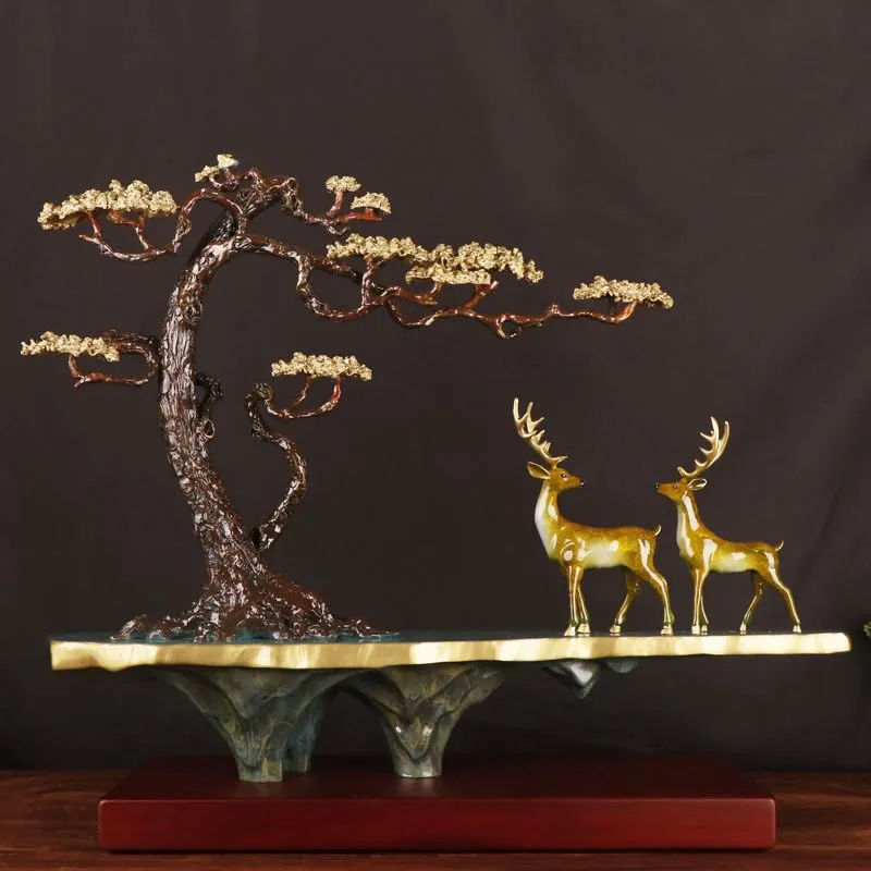 

Copper pine, copper deer, copper sika deer, copper deer, welcome pine, copper tree ornament.