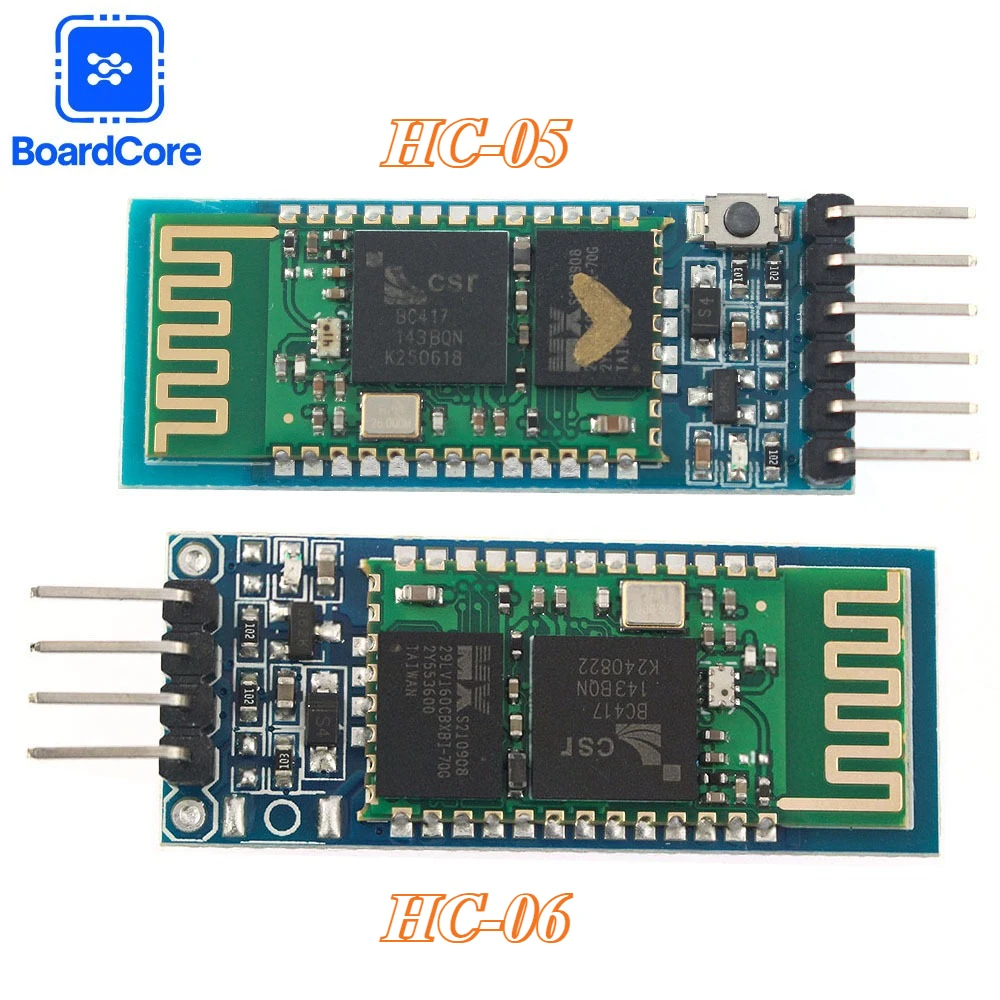 HC-05 HC-06 Módulo Bluetooth inalámbrico RF maestro esclavo 6 pines/4 pines módulo convertidor de transmisión transparente en serie para Arduino