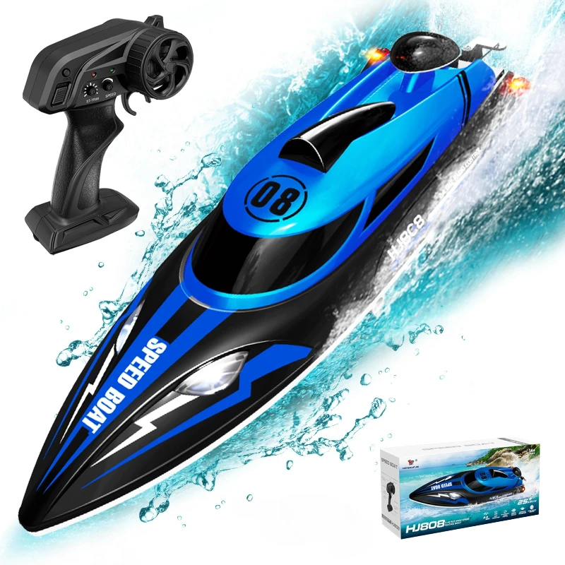 

Радиоуправляемая лодка 2,4 ГГц, 22 + MPH, высокоскоростная гоночная реактивная лодка с дистанционным управлением, водонепроницаемая быстрая радиоуправляемая скоростная катер для взрослых и детей