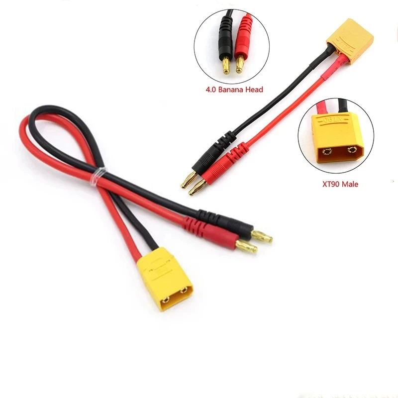 1PCS XT90 Plug-in Charging Cable 4MM Battery Motor Electromechanical Adjustment Cable Aircraft Model Plug