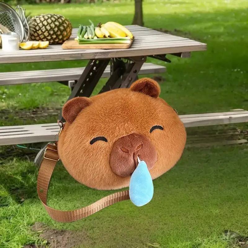 

Милая плюшевая сумка в виде капибары, креативная, большая, через плечо, подарок для девочек