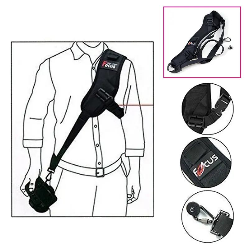 Single Shoulder Belt Camera Neck Carry Speed Anti-Slip Sling Strap for Canon Nikon DSLR 7D 5D Accessories