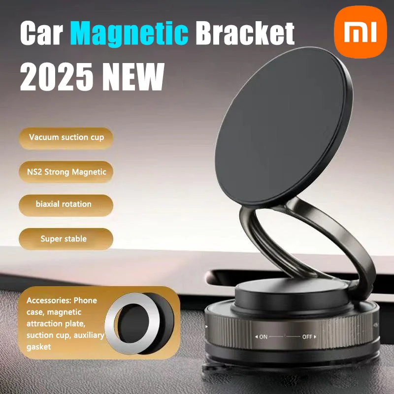 

XIAOMI Car Magnetic Vacuum Adsorption Bracket 360 Rotating Double Side Suction Cup Mobile Phone Holder For Iphone Live Streaming