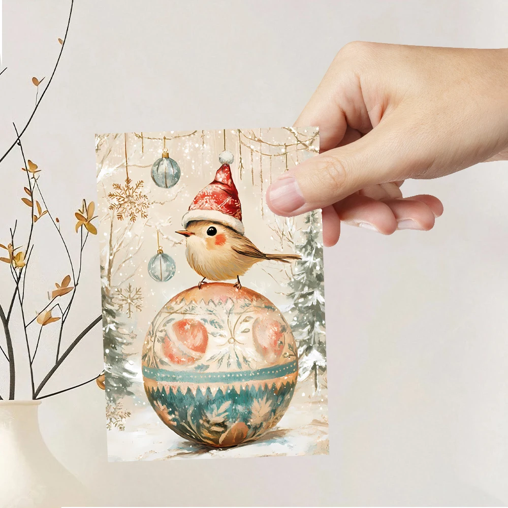 32 Stück Vintage-Weihnachtsvogel-Postkarten, lustige Halloween-Karten, Geschenk zum Lehrertag, Schulanfang, Schlafzimmerdekoration, hochwertig – Detail 6