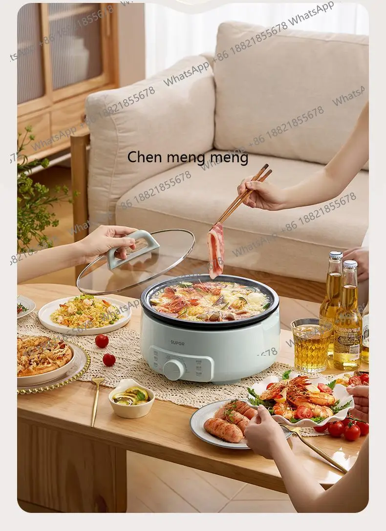 وعاء تسخين كهربائي منزلي وعاء طبخ كهربائي متعدد الوظائف، وعاء تسخين كهربائي مقسم