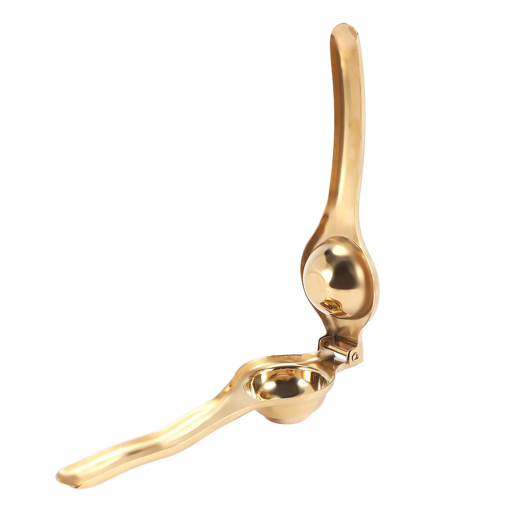 عصارة ليمون يدوية من BAAG، عصارة من الفولاذ المقاوم للصدأ، أداة عصارة ليمون بمقبض حمضيات، ذهبي