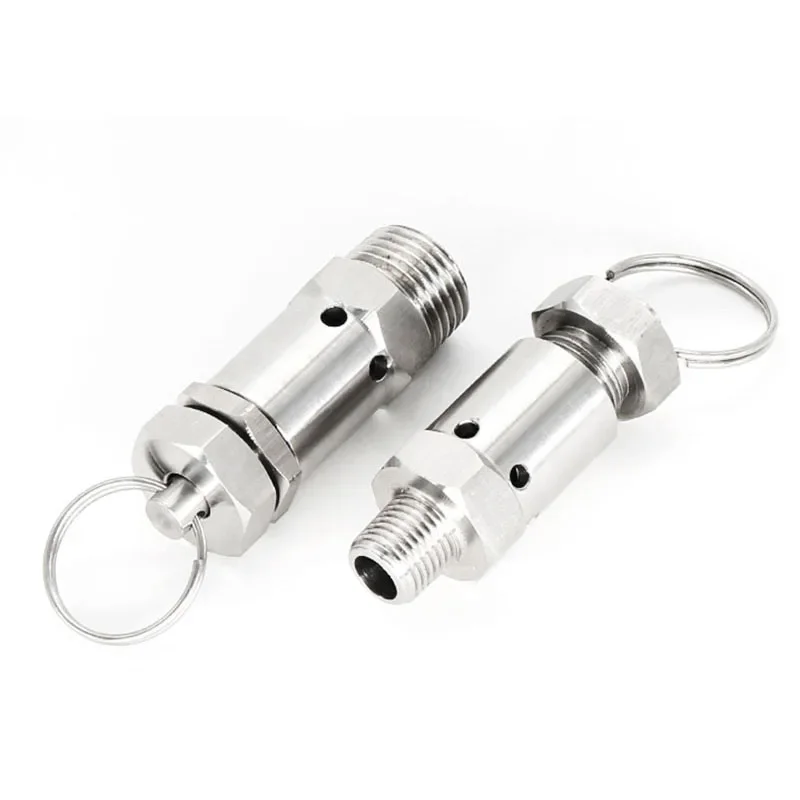 Imagem -02 - Air Release Pressure Relief Safety Valve Exaustão Sanitário Homebrew Compressor de ar Aço Inoxidável in in 304 Ajustável