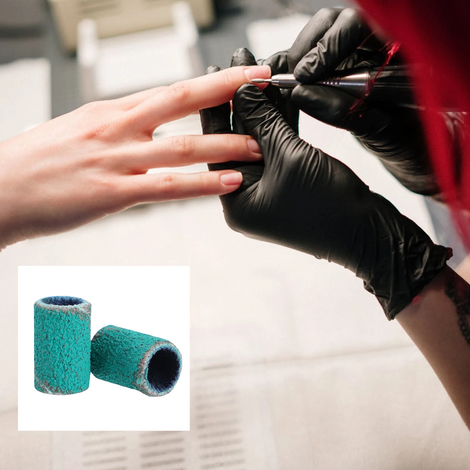 

100pcs Sanding Band Nail Polishing Tool Comfortable Touch Premium Material Drill Grinding Head Manicure Accessories