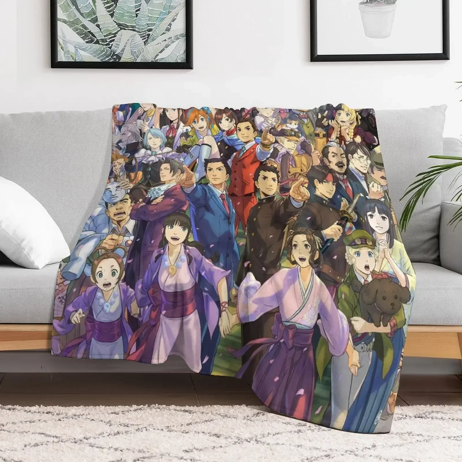 

Ace Attorney 20th Anniversary Throw Blanket Soft Beds Bed covers Luxury Designer Baby Blankets