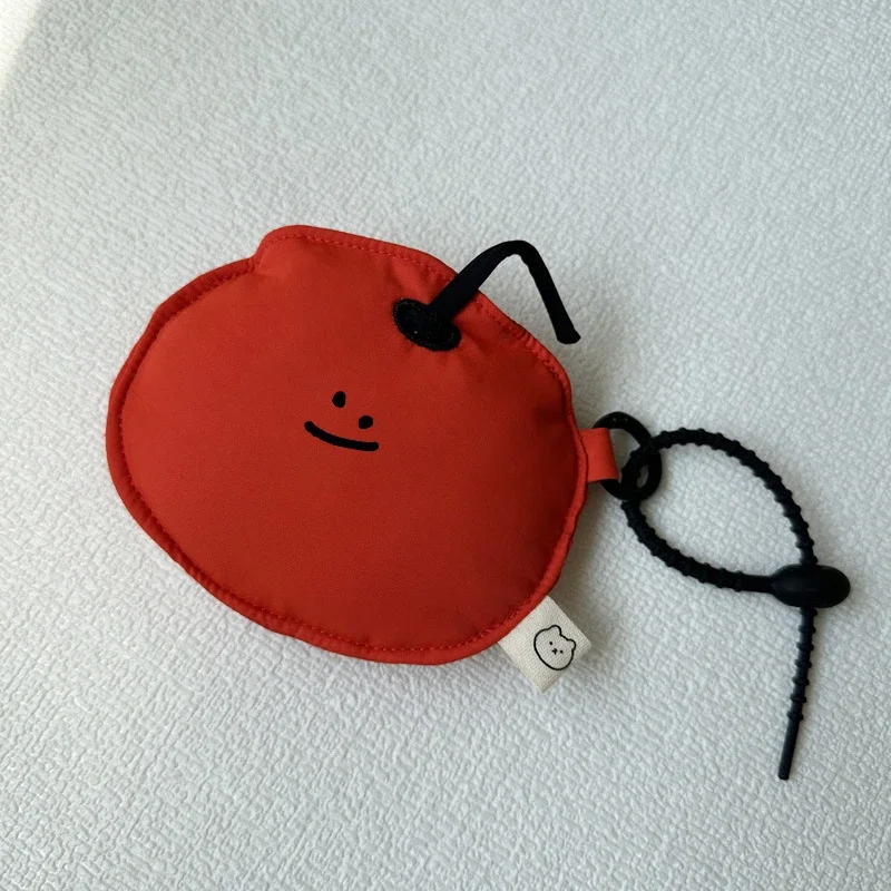 Ins Fashion Cute Fabric Coin Storage Bag Coin Pouch Korean Portable Wireless Earphone Protector Cover Kawaii Charm Pendant Gifts