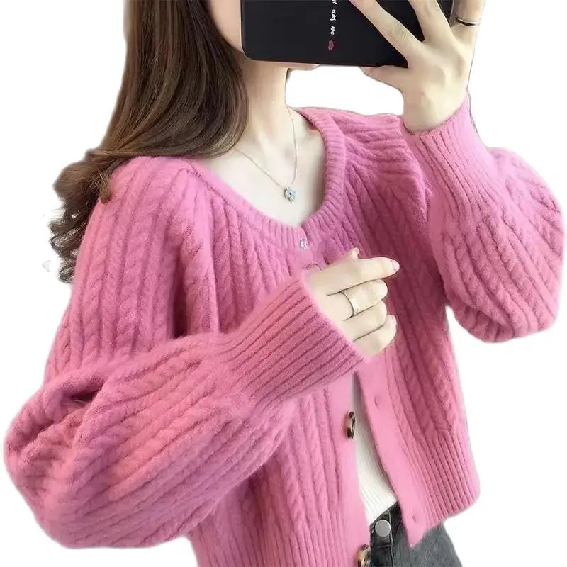 

Women's Autumn And Winter 2024 New Ladies Sweater Knit Cardigan Coat And Wind Spring And Autumn Coat Outside
