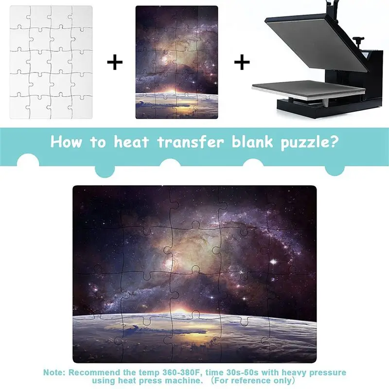 (N21R] Sublimation Blanks Puzzles DIY Blank Puzzle for Sublimation Transfer Thermal Transfer Heat Press Printing Crafts A5