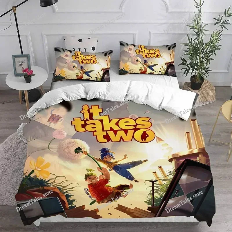 Fashion Game It Takes Two Printed Bedding Sets Comforter Quilt Bed Cover Duvet Cover Pillow Case Sets Kids Adult Size029 5