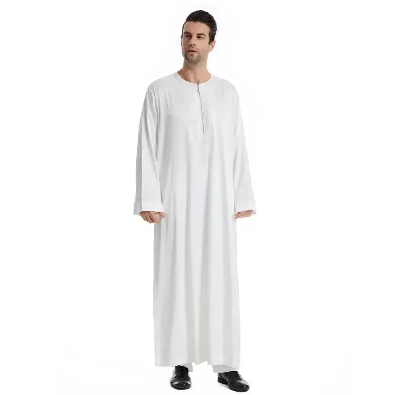 Jubba Thobes Kaftan Abaya Dubai Arab Muslim Dress Men Jubbas Ramadan Eid Islamic Abayas for Prayer Clothes Robe Musulmane Hombre