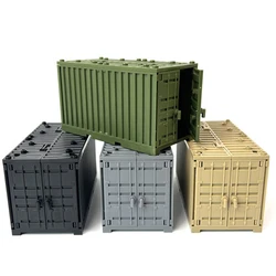 Military Container Scene Building Block Accessories Toys Harbour Wharf Freight Center