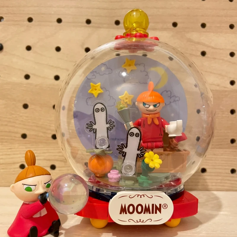 Pantasy-bloques de construcción Moomin Roaming, juguete de dibujos animados para niños, modelo de empalme, colgante de bola de cristal, regalo
