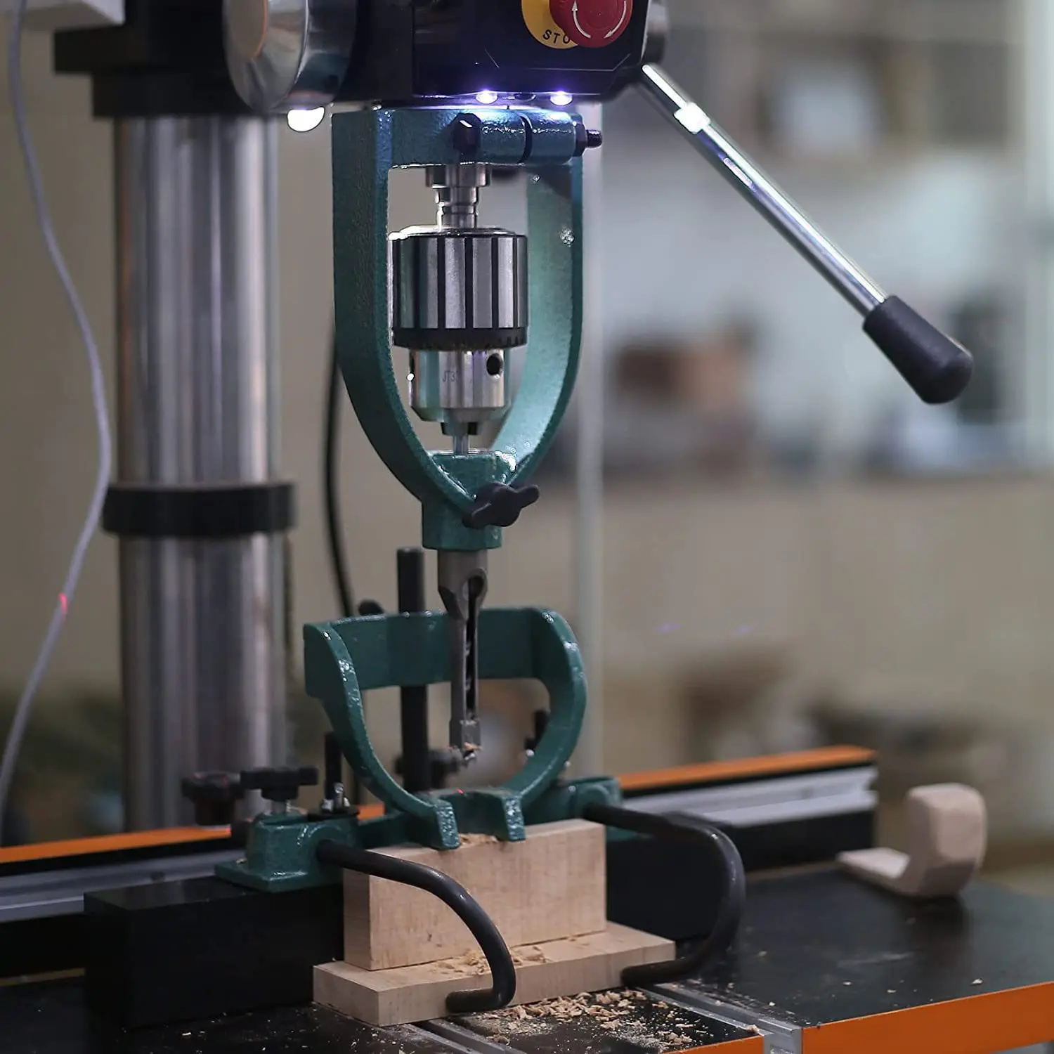 Woodworking square hole machine tenoning machine DIY punching machine cutting tool table drilling square tenoning set