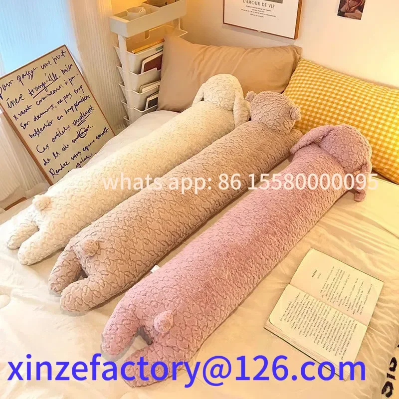 Customizable Large Rabbit Body Pillow Long Bear Cute Stuffed Animal Rabbit Sleeping Cushion Decorative
