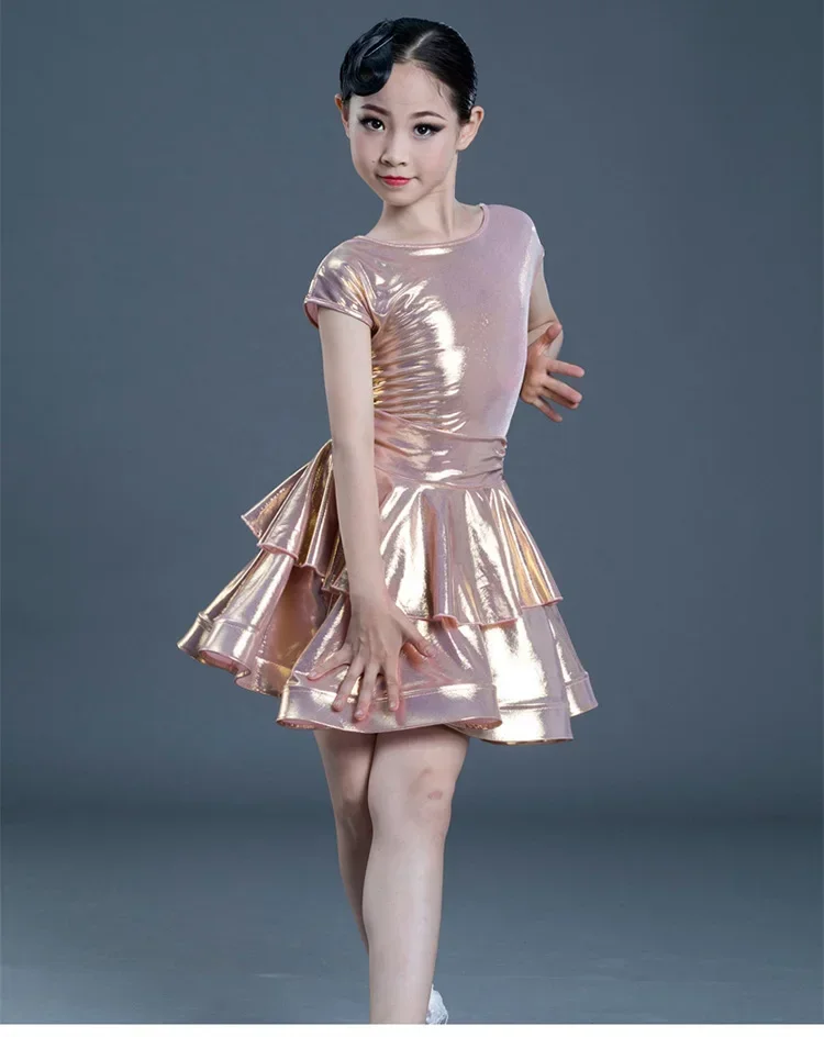 소녀 라틴 드레스 소녀 라틴 댄스 드레스 키즈 표준 볼룸 댄스 의류 삼바 어린이 차차 탱고 스커트