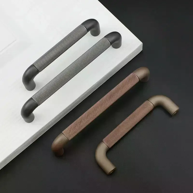 

Knurled/Textured Aluminum Cabinet Knobs And Handles Drawer Pulls Bedroom Knobs Gray Cabinet Hardware