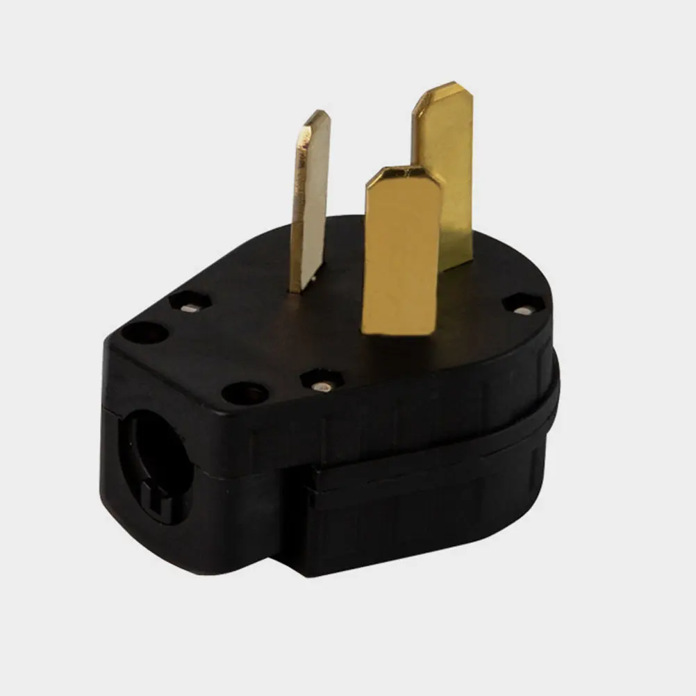 50A 3 Prong Male Plug Replacement for Dryer Stove Generator Industrial Grade Straight Blade 125V 250V Ac Power Cord