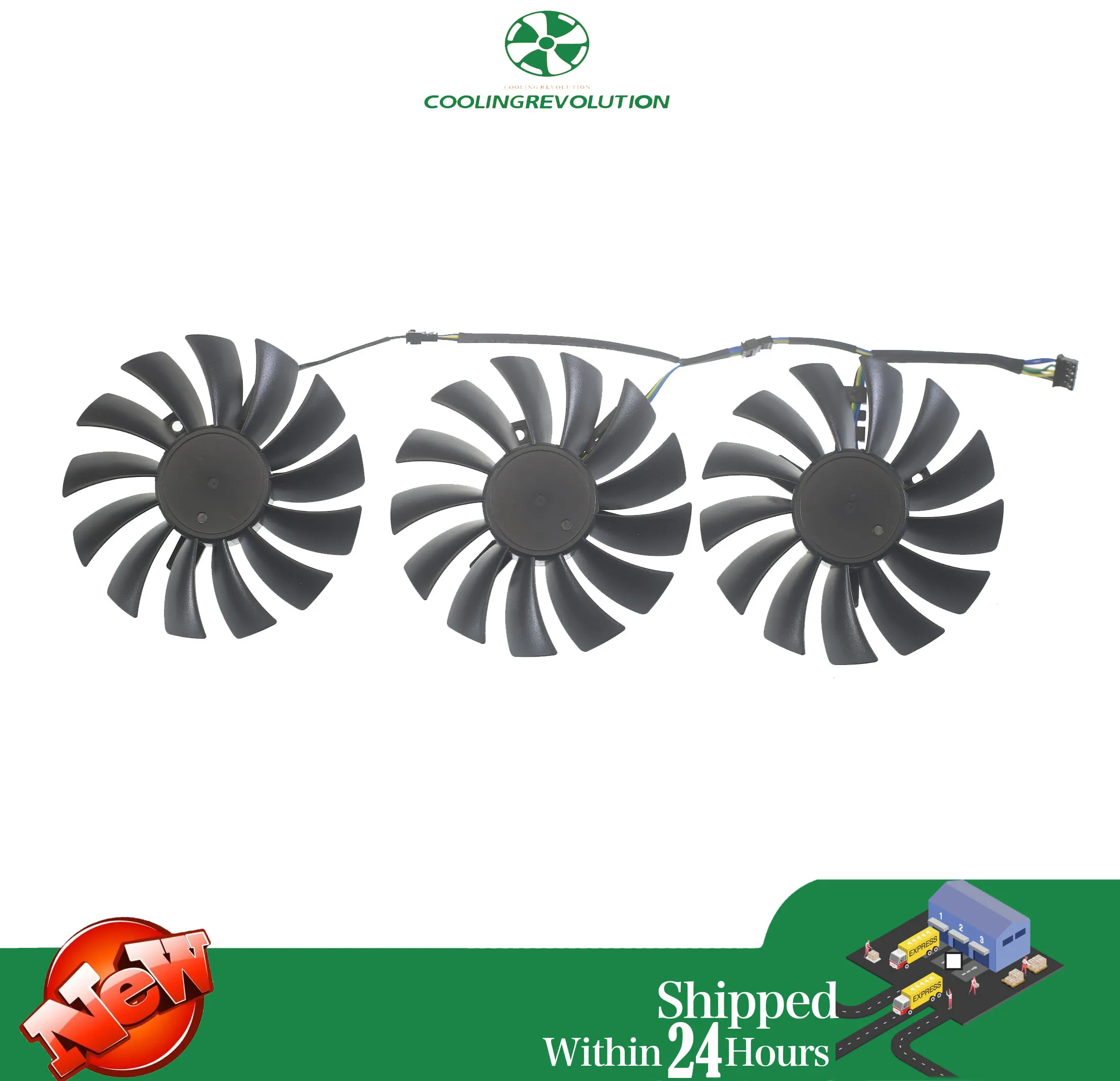 3Pcs 85MM CF9015U12D graphics card fan DC12V 0.55A 4-Pin 85×85×15mm