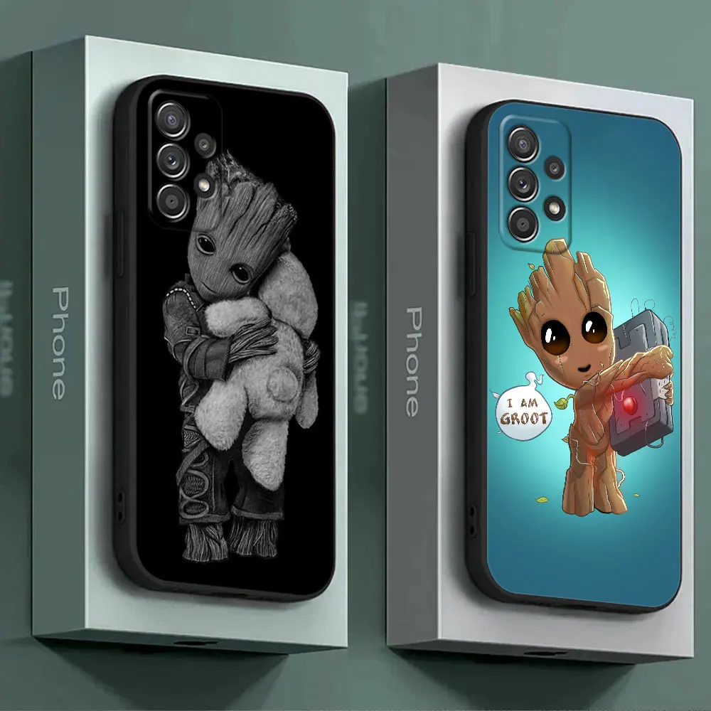 Baby Groot Marvel For Samsung Galaxy A55 Case A54 A52S A53 5G A51 A34 A35 A33 A32 A50 A72 A71 A30 A73 A7 A9 2018 Case Soft Cover