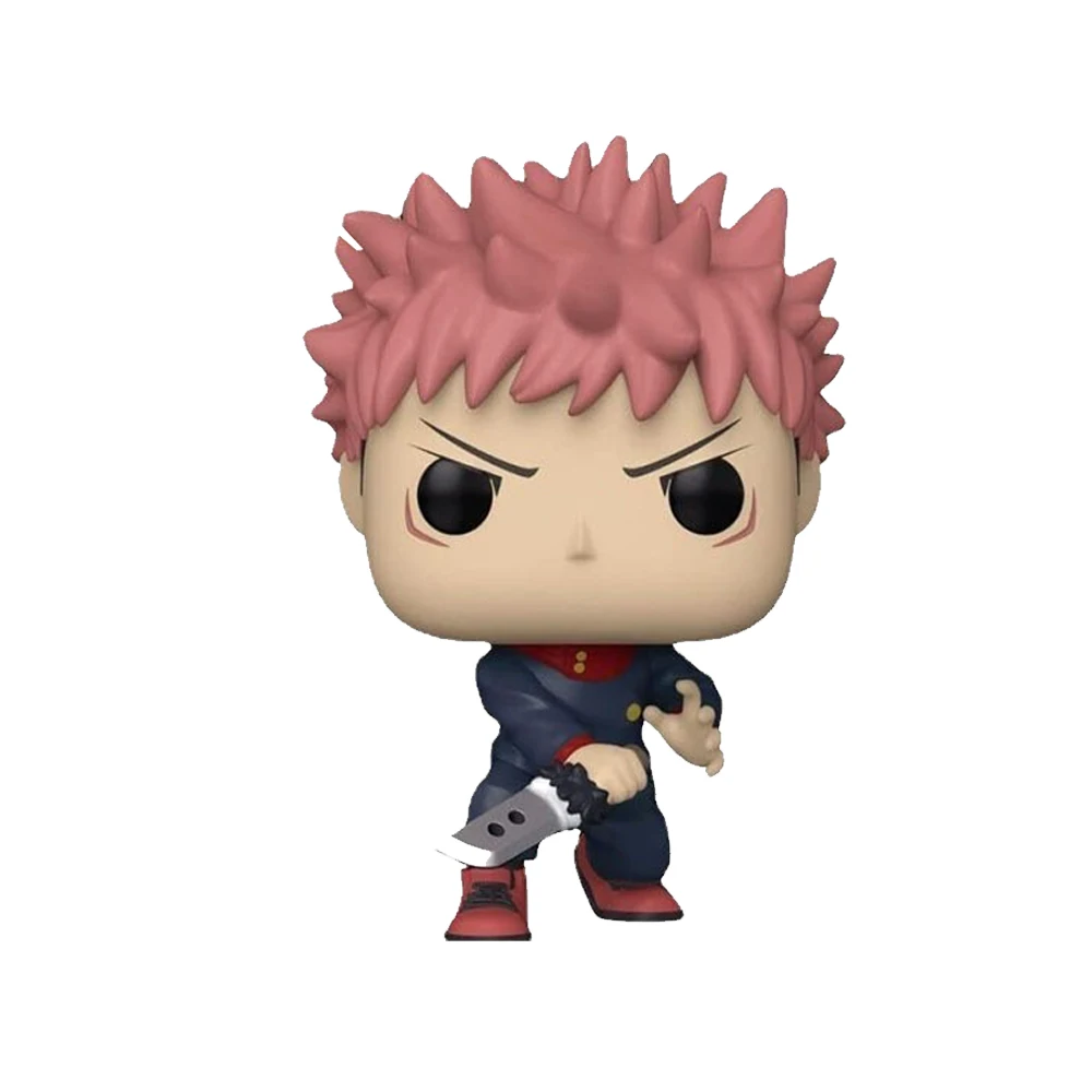 Funko POP Jujutsu Kaisen Itadori Yuji zabawki akcji figurki oryginalne Anime wersja Q fajny Model urządzenia peryferyjne ozdoba prezent dla dzieci