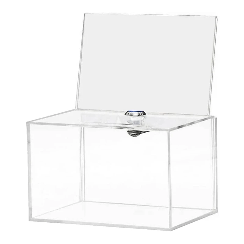 Acrylic Donation Box - Box for Voting, Charity, Polls, Surveys, Sweepstakes, Contests, Advice, Tips, Reviews