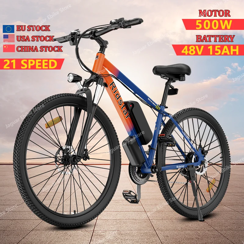 

21Speed City Electric Bike 1000W High Speed Motor 48V15AH Removable Battery Ebike Mileage 120KM Mountain Adult Electric Bicycle