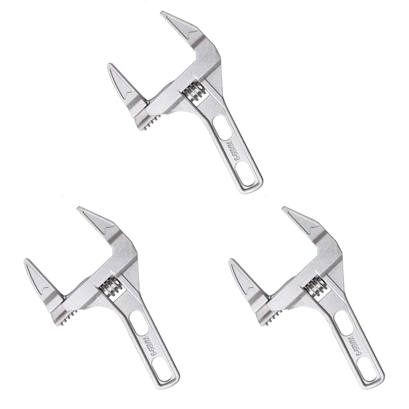 

ABUL-3X Adjustable Wrenches 6-68Mm Wide Jaw Wrench Bathroom Wrench Hand Tools For Tightening Or Loosening Nuts And Bolts