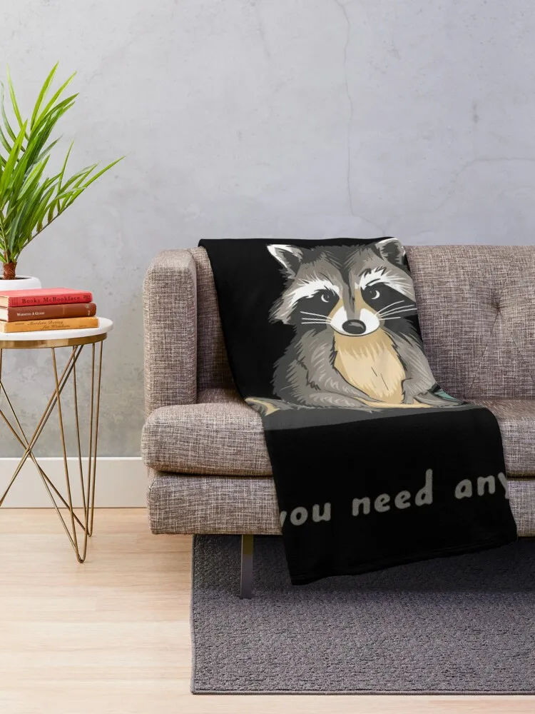 I'm going insane Do you need antyhing Raccoon meme Throw Blanket Decorative Throw Blankets Sofas Of Decoration Bed Blankets