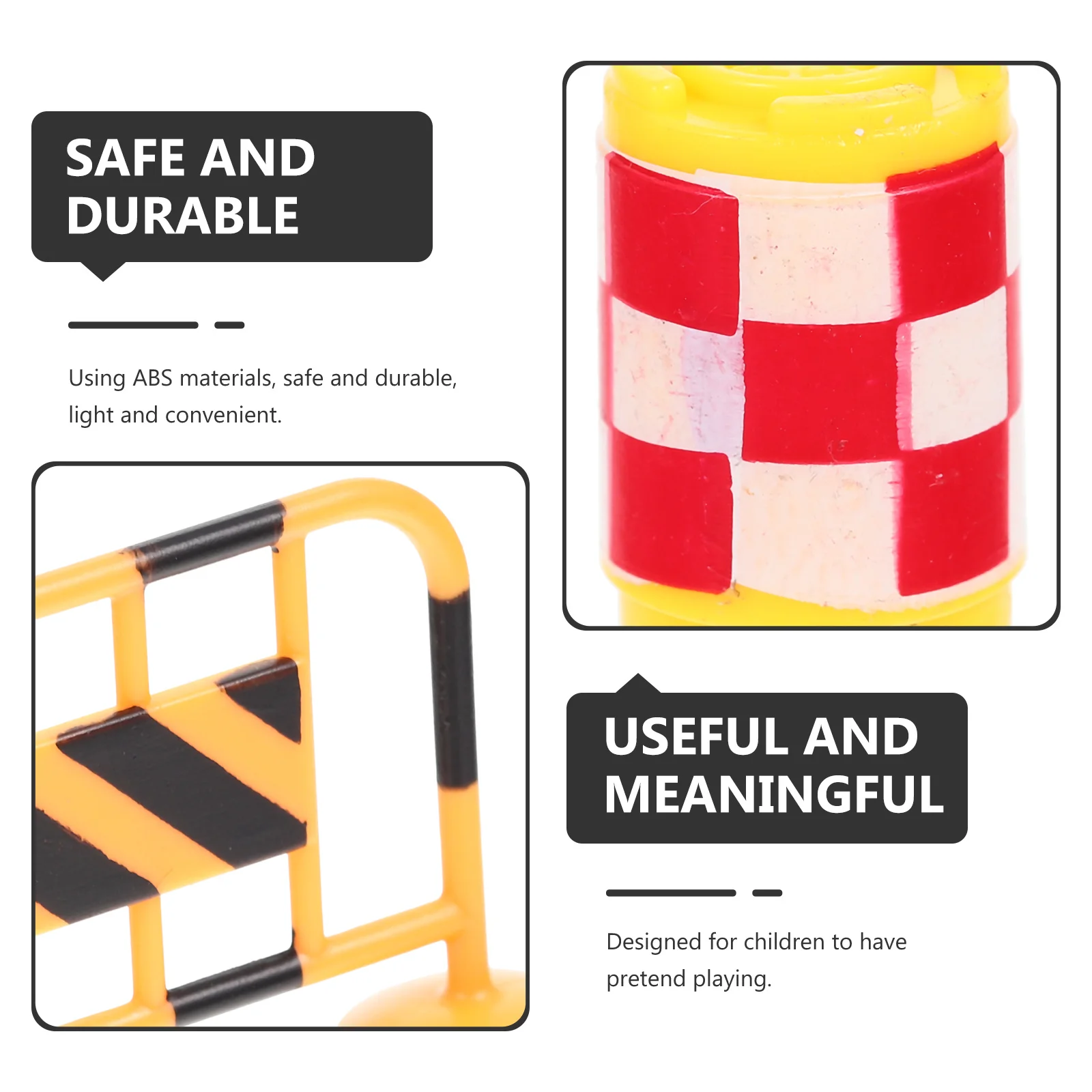 

24Pcs Traffic Signs Educational Pretend Play Set for Kids Early Learning Mini Road Fences Barricades Safety Awareness