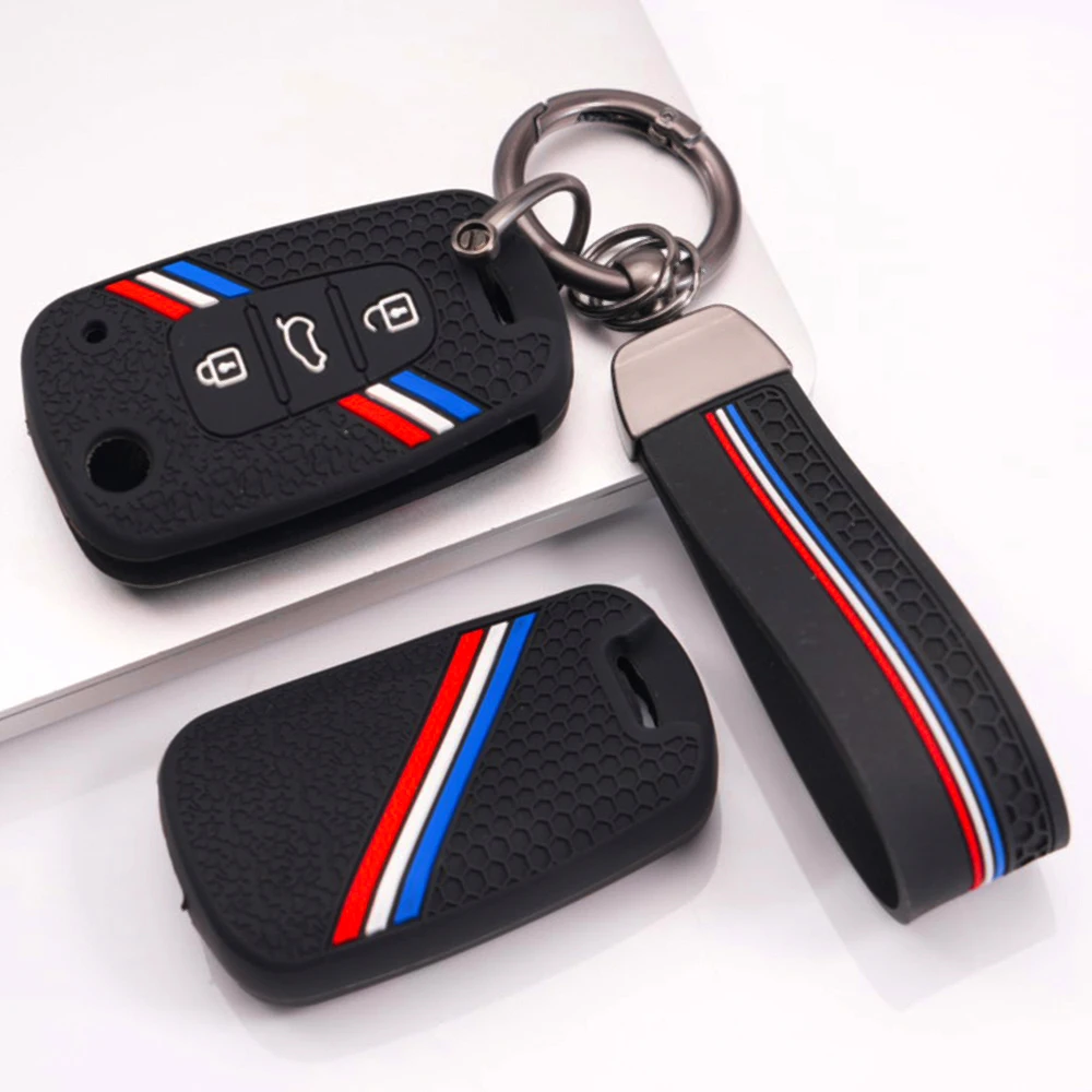 Protective Key Cover With Chain For Kia K2 Rio K3 K5 Sportage Sorento Soul Cerato Optima Seltos Stonic Carnival Pegas Flexible