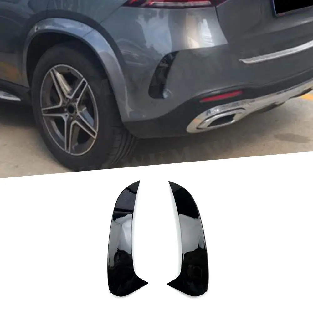 

Carbon Look ABS Gloss Black Rear Bumper Lip Splitters for Mercedes Benz GLE Class W167 GLE53 AMG SUV 2020+ Car Styling