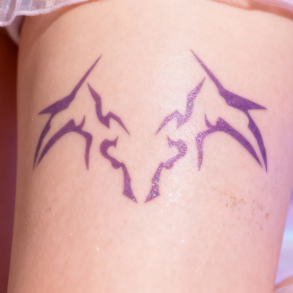 

Костюм Руми, наклейка-тату, косплей для женщин, временная татуировка, охотник на демонов KPop, аксессуары для костюмов, аксессуары для Хэллоуина