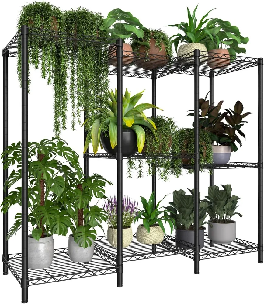 

XIOFIO 8-Tier Plant Stand for Indoor Outdoor, Large Reinforced Multiple Flower Pot Holder Rack for Multiple Plants Plant Rack