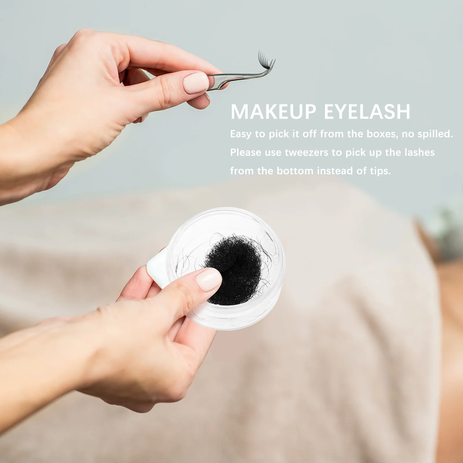 3 scatole Kit di pratica ciglia finte per ciglia individuali per l'estensione delle ciglia Forniture per ciglia artificiali riutilizzabili per trucco